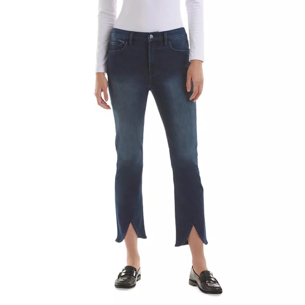 Jen7 by 7 For All Mankind Ankle Skinny Jeans Tulip Hem Size 16 medium Wash